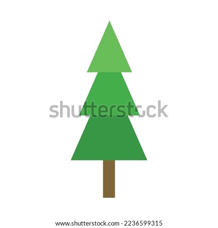 Tree illustration isolated on white background 