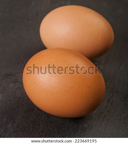 eggs on a black background 