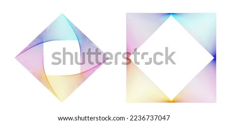 Set Abstract lines colors design element on white background of angle waves. Vector Illustration eps 10 for grunge elegant business card, print brochure, flyer, banners, cover book, label, fabric