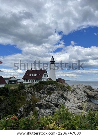 The beautiful Portland Head Lighthouse in Cape Elizabeth, Maine.