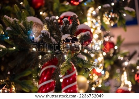 christmas tree for christmas with garland and decorations