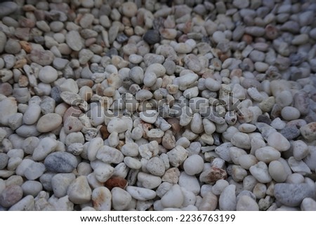 Many small stone gravel path