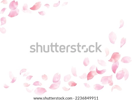 Watercolor cherry blossom frame design Royalty-Free Stock Photo #2236849911
