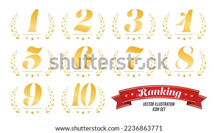 Ranking logo icon set vector illustration