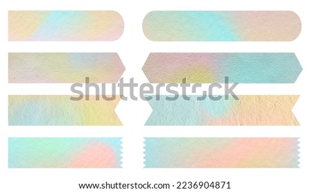 Set of paper pastel colors stickers banners labels tags of different shapes template design Royalty-Free Stock Photo #2236904871