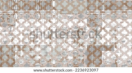 Bohemian modern abstract, ethnic highly detailed abstract texture or grunge background. For art texture vintage paper or border frame, damask pattern for carpet, rug, scarf, clipboard, shawl pattern Royalty-Free Stock Photo #2236923097