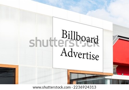 Mock up billboard on white building