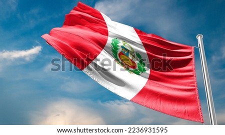 Flag of Peru Republic of Peru Royalty-Free Stock Photo #2236931595