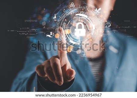 High technology security protection concept. Two-step verification, login, encrypted account identities to securely sign in or get a verification code.
