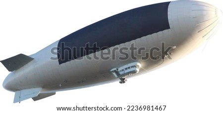 Hot air balloons in the form of an airplane isolated on a white background Royalty-Free Stock Photo #2236981467