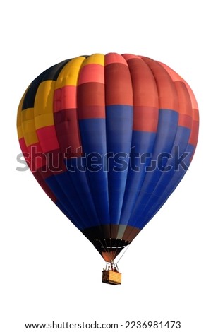 Hot air balloons isolated on a white background