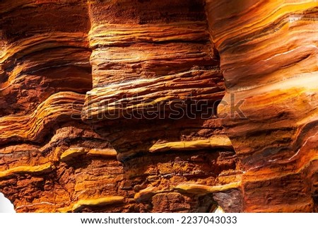 Spectacular geological formation shale close-up Royalty-Free Stock Photo #2237043033