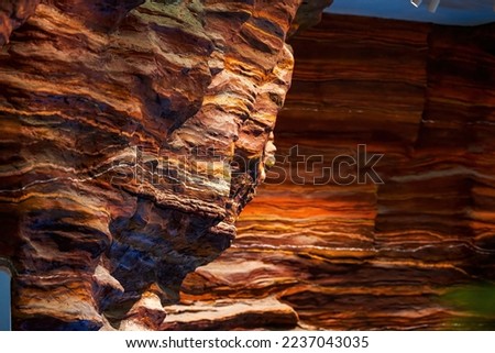 Spectacular geological formation shale close-up Royalty-Free Stock Photo #2237043035