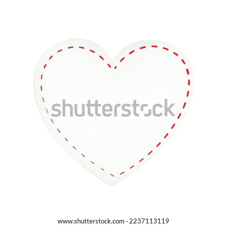 White isolated heart. Mockup. Place for your text. Holiday greetings