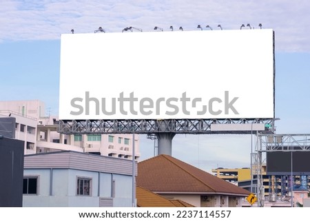 billboard or advertising poster on building for advertisement concept background