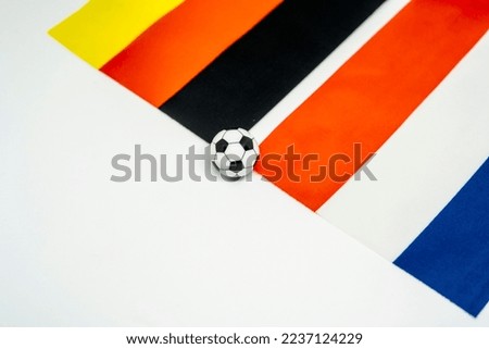 Netherlands vs Germany, Football match with national flags