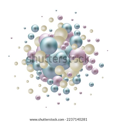 Splash of bright balloons background. Abstract vector illustration.