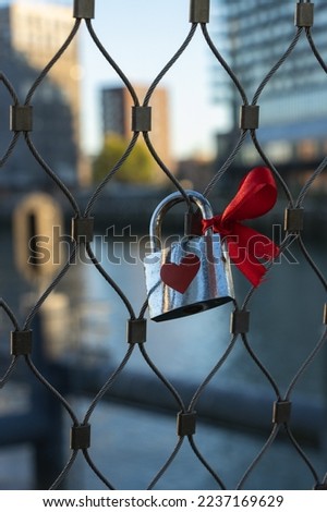 Heart Lock on a fence - Valentine's Day, Lovers, Love 