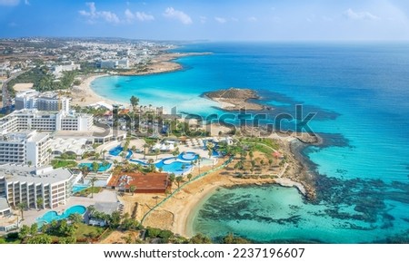 Landscape with Nissi beach, Ayia Napa, Cyprus Royalty-Free Stock Photo #2237196607