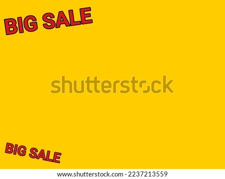 Sale illustration with yellow background