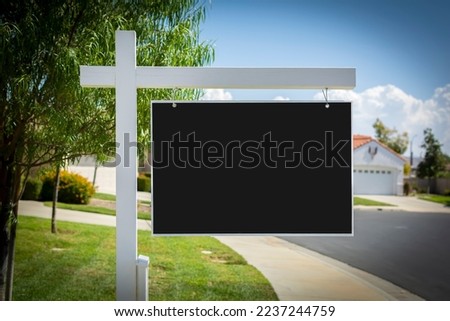 Real estate for sale yard blank sign 