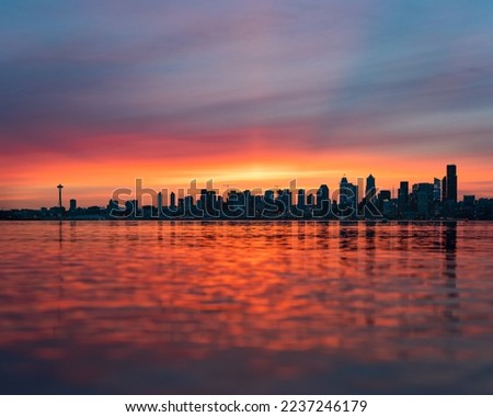 A sunrise from Seattle's Alki Beach