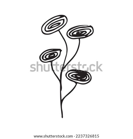 Flower Leaf Hand Drawn Vector Shape