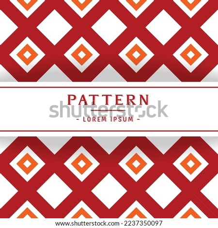 Geometric Pattern Design. With a combination of red, yellow and white. 