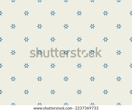 Floral cute seamless pattern. Elegant flower element for cloth fabric, curtain and furniture textile, interior wallpaper. Vector illustration.