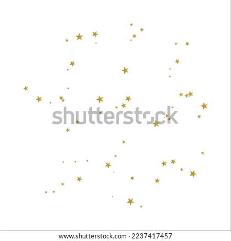 Golden scattered stars on sky spread icon flat design vector illustration on white background. Royalty-Free Stock Photo #2237417457