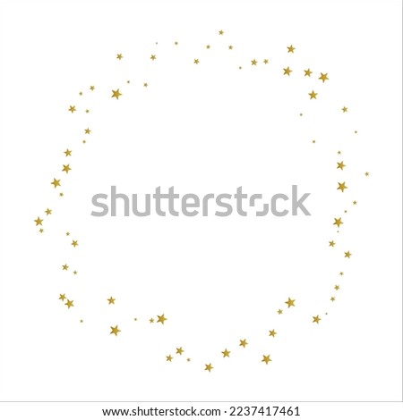 Golden scattered stars on sky spread icon flat design vector illustration on white background.