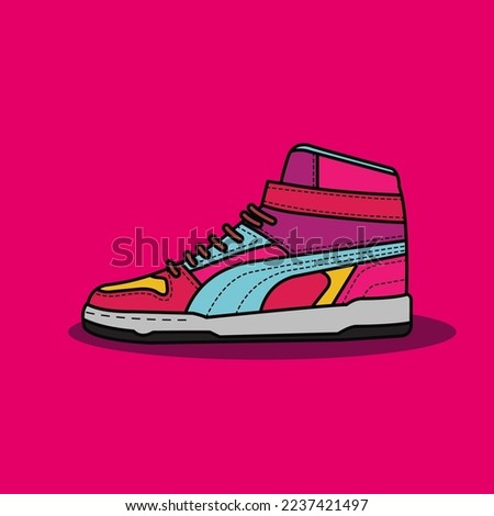 Simple cool shoes vector illustration