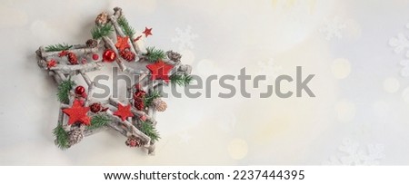 Christmas background. Merry christmas banner. Greeting card christmas. Copy space