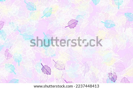 Light Multicolor vector abstract pattern with leaves. Illustration with doodles on abstract template. New template for your brand book.