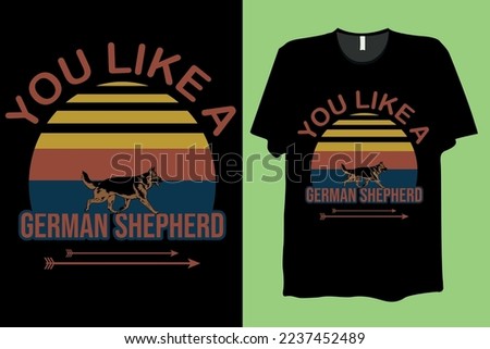 German Shepherd T-Shirt Design, Dog T-Shirt Design