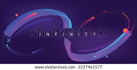 Space graphic Infinity line led  content with vibrant infinity shape Royalty-Free Stock Photo #2237462577