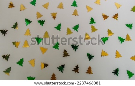 white background with small christmas trees