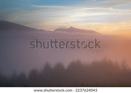 Slovakia landscape. Mountain landscape Krivan peak, symbol of Slovakia in High Tatras mountains. Liptov region and western tatras