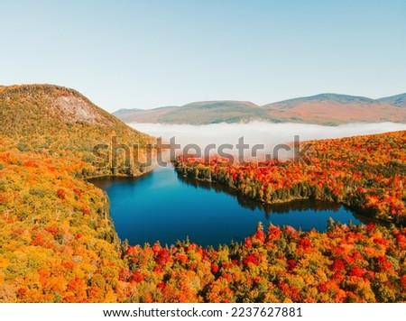 Wachipauka Pond Foliage Below Webster Slide Mountain - Appalachian Trail 
