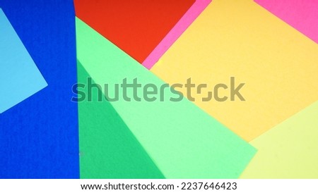 geometrical texture with colorful paper. rainbow color paper