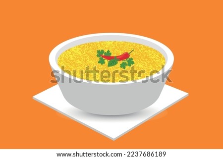 Indian dal vector design illustration. Royalty-Free Stock Photo #2237686189