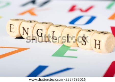 Different letters and learning English language Royalty-Free Stock Photo #2237695015