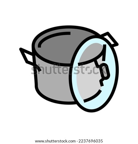 empty pot cooking color icon vector. empty pot cooking sign. isolated symbol illustration
