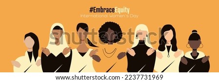 International Women's Day banner. #EmbraceEquity	 Royalty-Free Stock Photo #2237731969