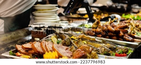 Traditional and typical food of the Hungarian Christmas markets.
Photography with selective focus and blur background