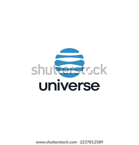 Abstract planet logo design vector