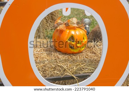 Halloween, pumpkins and Halloween scenery
