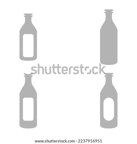 bottle icon on white background, vector illustration