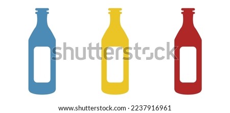 bottle icon on white background, vector illustration