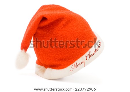 Christmas Santa Cap on isolated White Background